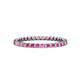 1 - Clarissa 2.00 mm Princess Cut Pink Sapphire Eternity Band 