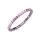 3 - Clarissa 2.00 mm Princess Cut Pink Sapphire Eternity Band 