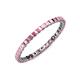 3 - Clarissa 2.00 mm Princess Cut Pink Tourmaline Eternity Band 