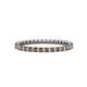 1 - Clarissa 2.00 mm Princess Cut Smoky Quartz Eternity Band 