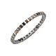 3 - Clarissa 2.00 mm Princess Cut Smoky Quartz Eternity Band 