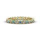 1 - Arria 2.40 mm Blue Topaz and Diamond Eternity Band 