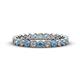 1 - Arria 2.40 mm Blue Topaz and Diamond Eternity Band 