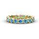 1 - Arria 3.00 mm Blue Topaz Eternity Band 