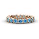 1 - Arria 3.00 mm Blue Topaz Eternity Band 