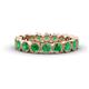 1 - Arria 3.00 mm Created Emerald Eternity Band 
