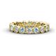 1 - Arria 3.00 mm Aquamarine and Diamond Eternity Band 