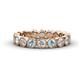 1 - Arria 3.00 mm Aquamarine and Diamond Eternity Band 