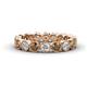 1 - Arria 3.00 mm Smoky Quartz and Diamond Eternity Band 
