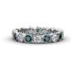 1 - Arria 3.00 mm London Blue Topaz and Diamond Eternity Band 
