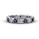 1 - Arria 3.00 mm Blue Sapphire and Diamond Eternity Band 