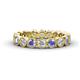 1 - Arria 3.00 mm Tanzanite and Diamond Eternity Band 