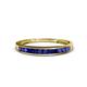 1 - Aqilia 2.00 mm Princess Cut Blue Sapphire 13 Stone Wedding Band 