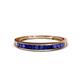 1 - Aqilia 2.00 mm Princess Cut Blue Sapphire 13 Stone Wedding Band 