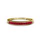 1 - Aqilia 2.00 mm Princess Cut Ruby 13 Stone Wedding Band 