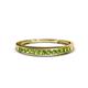 1 - Aqilia 2.00 mm Princess Cut Peridot 13 Stone Wedding Band 
