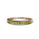 1 - Aqilia 2.00 mm Princess Cut Peridot 13 Stone Wedding Band 