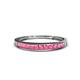 1 - Aqilia 2.00 mm Princess Cut Pink Tourmaline 13 Stone Wedding Band 