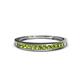 1 - Aqilia 2.00 mm Princess Cut Peridot 13 Stone Wedding Band 