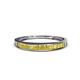 1 - Aqilia 2.00 mm Princess Cut Yellow Sapphire 13 Stone Wedding Band 