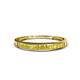 1 - Aqilia 2.00 mm Princess Cut Yellow Sapphire 13 Stone Wedding Band 