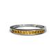 1 - Aqilia 2.00 mm Princess Cut Citrine 13 Stone Wedding Band 
