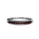 1 - Aqilia 2.00 mm Princess Cut Red Garnet 13 Stone Wedding Band 