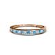 1 - Aqilia 2.00 mm Blue Topaz and Diamond 13 Stone Wedding Band 