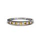 1 - Aqilia 2.00 mm Citrine and Diamond 13 Stone Wedding Band 