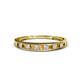 1 - Aqilia 2.00 mm Citrine and Diamond 13 Stone Wedding Band 