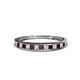 1 - Aqilia 2.00 mm Red Garnet and Diamond 13 Stone Wedding Band 