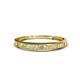 1 - Aqilia 2.00 mm Yellow Sapphire and Diamond 13 Stone Wedding Band 