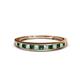 1 - Aqilia 2.00 mm Diamond and Chatham Created Emerald 13 Stone Wedding Band 