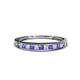 1 - Aqilia 0.75 ctw Tanzanite and Lab Grown Diamond 2.00 mm Wedding Band 