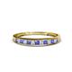 1 - Aqilia 2.00 mm Tanzanite and Lab Grown Diamond Wedding Band 