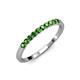 3 - Clara 2.40 mm Green Garnet 10 Stone Wedding Band 