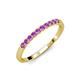 3 - Clara 2.40 mm Amethyst 10 Stone Wedding Band 