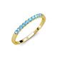 3 - Clara 2.40 mm Blue Topaz 10 Stone Wedding Band 