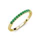 3 - Clara 2.40 mm Emerald 10 Stone Wedding Band 