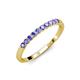 3 - Clara 2.40 mm Tanzanite 10 Stone Wedding Band 