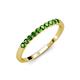 3 - Clara 2.40 mm Green Garnet 10 Stone Wedding Band 