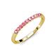 3 - Clara 2.40 mm Pink Tourmaline 10 Stone Wedding Band 
