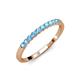 3 - Clara 2.40 mm Blue Topaz 10 Stone Wedding Band 