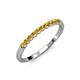 3 - Clara 2.40 mm Citrine 10 Stone Wedding Band 