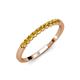 3 - Clara 2.40 mm Citrine 10 Stone Wedding Band 