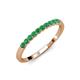 3 - Clara 2.40 mm Emerald 10 Stone Wedding Band 
