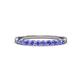 2 - Clara 2.40 mm Tanzanite 10 Stone Wedding Band 
