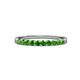 2 - Clara 2.40 mm Green Garnet 10 Stone Wedding Band 