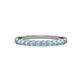 2 - Clara 2.40 mm Aquamarine 10 Stone Wedding Band 