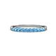 2 - Clara 2.40 mm Blue Topaz 10 Stone Wedding Band 